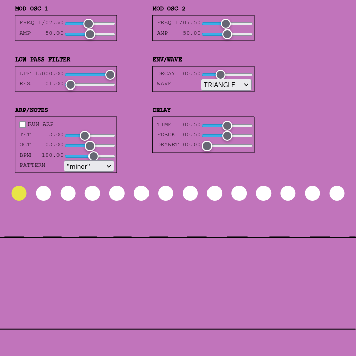 Screenshot of synthesiser